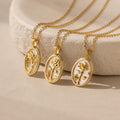 Pearl Flower Birthstone Necklace