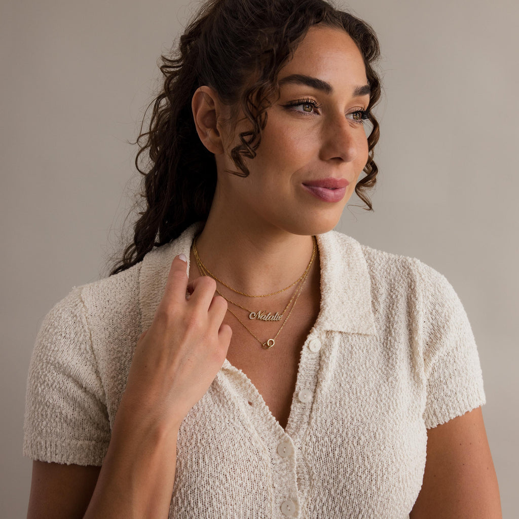 Pave Interlocking Circle Necklace