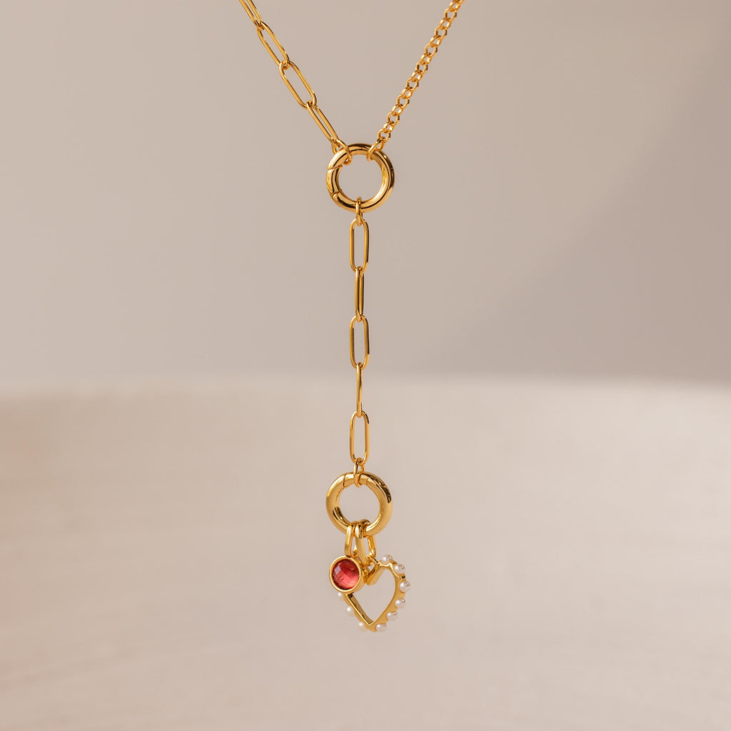 Rolo Lariat Paperclip Clasp Necklace
