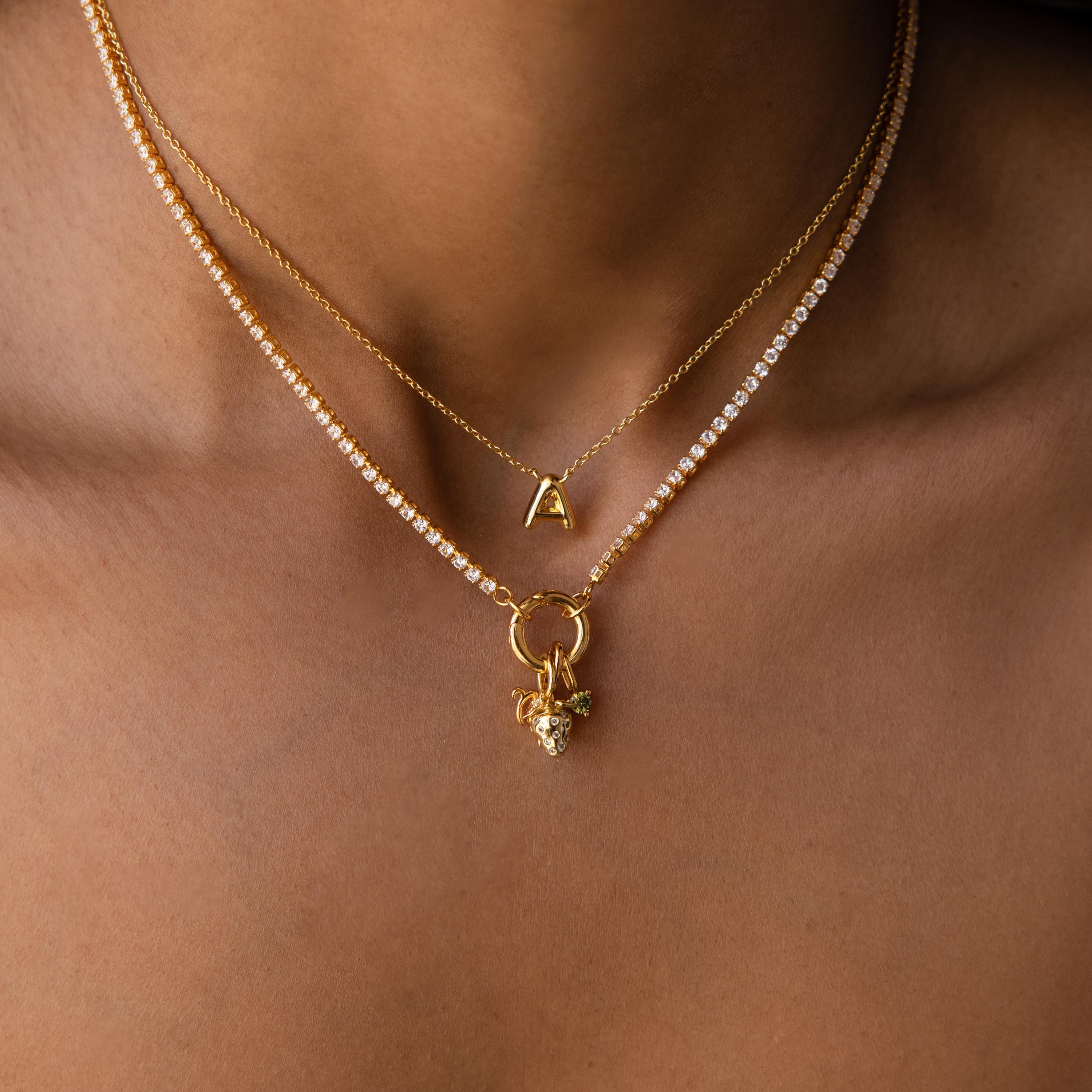 Diamond Tennis Clasp Necklace