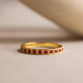 Art Deco Birthstone Eternity Ring