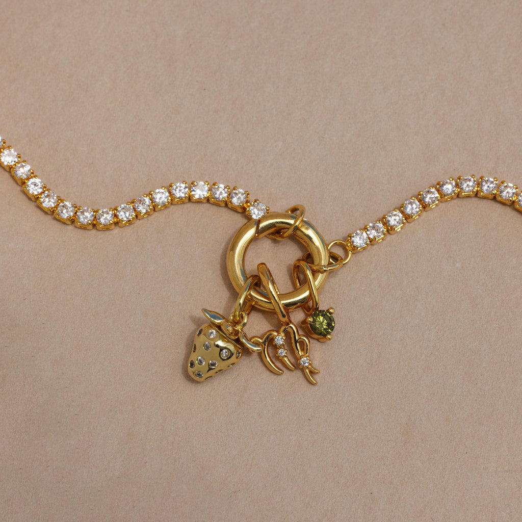 Diamond Tennis Clasp Necklace