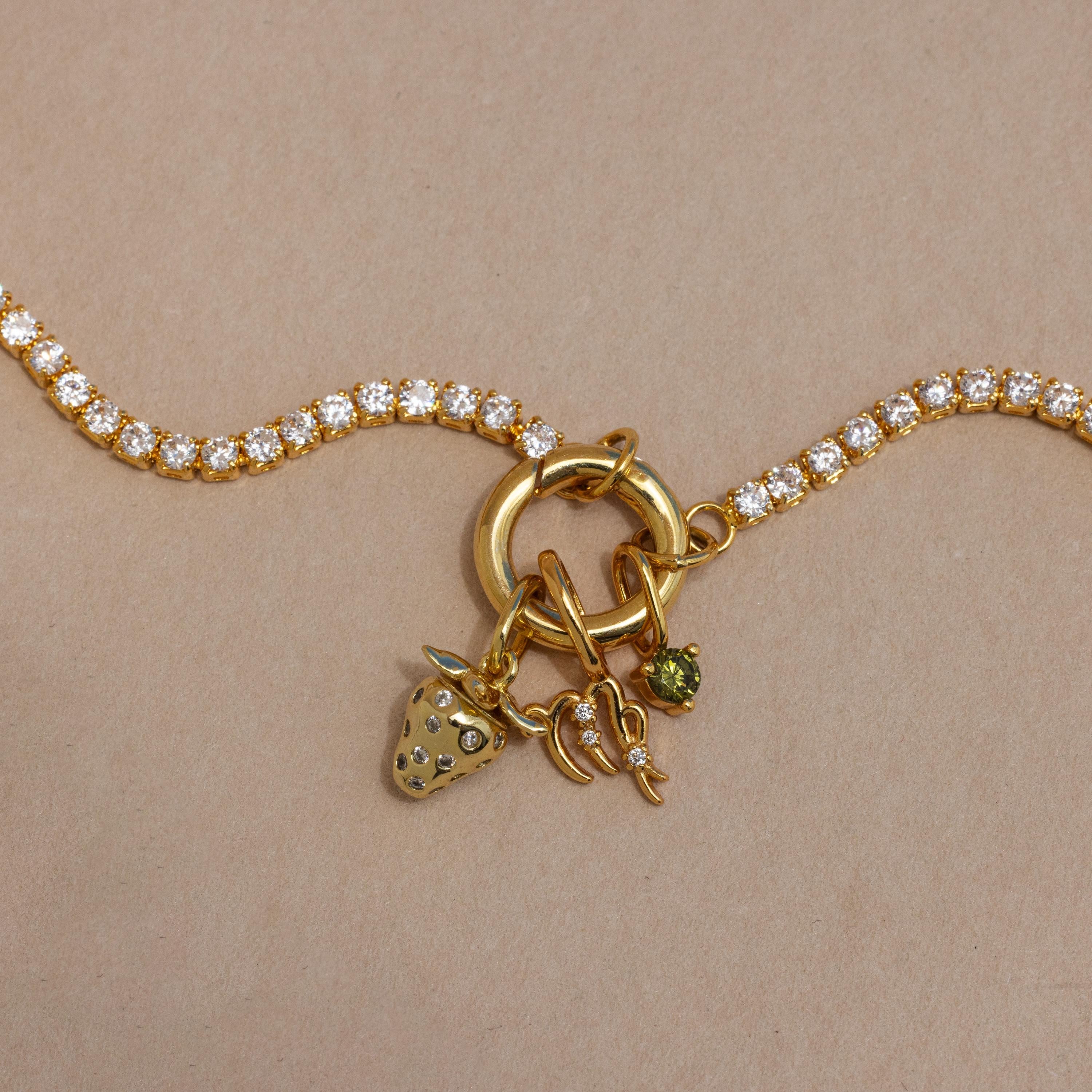 Diamond Tennis Clasp Necklace