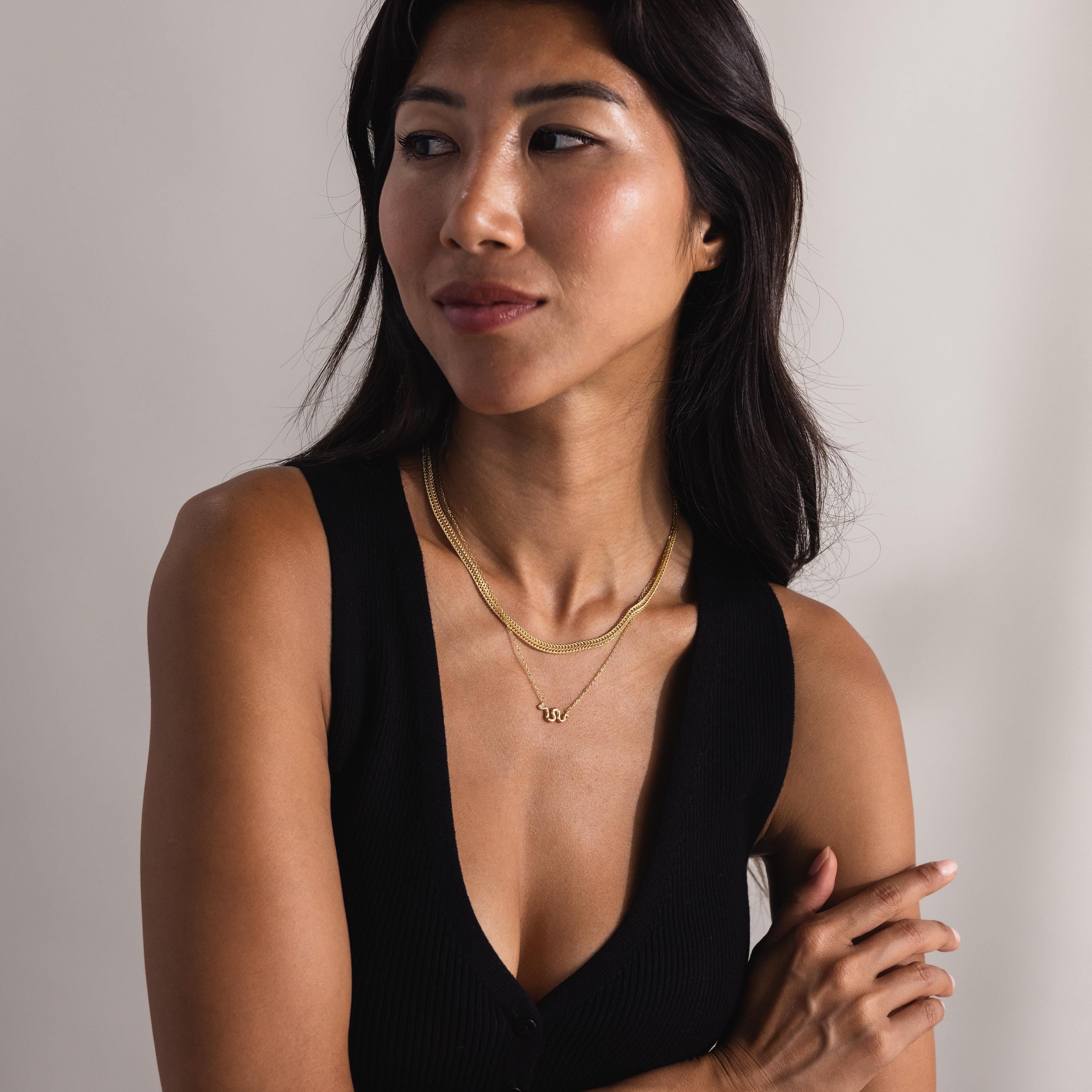 Thin Mesh Chain Necklace