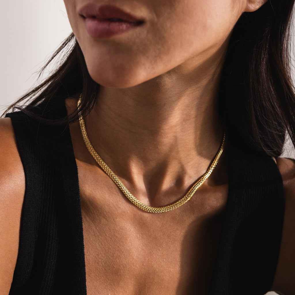 Thick Mesh Chain Necklace
