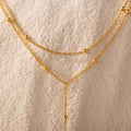 Duo Satellite Lariat Necklace