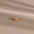 Duo Pave Pearl Ring