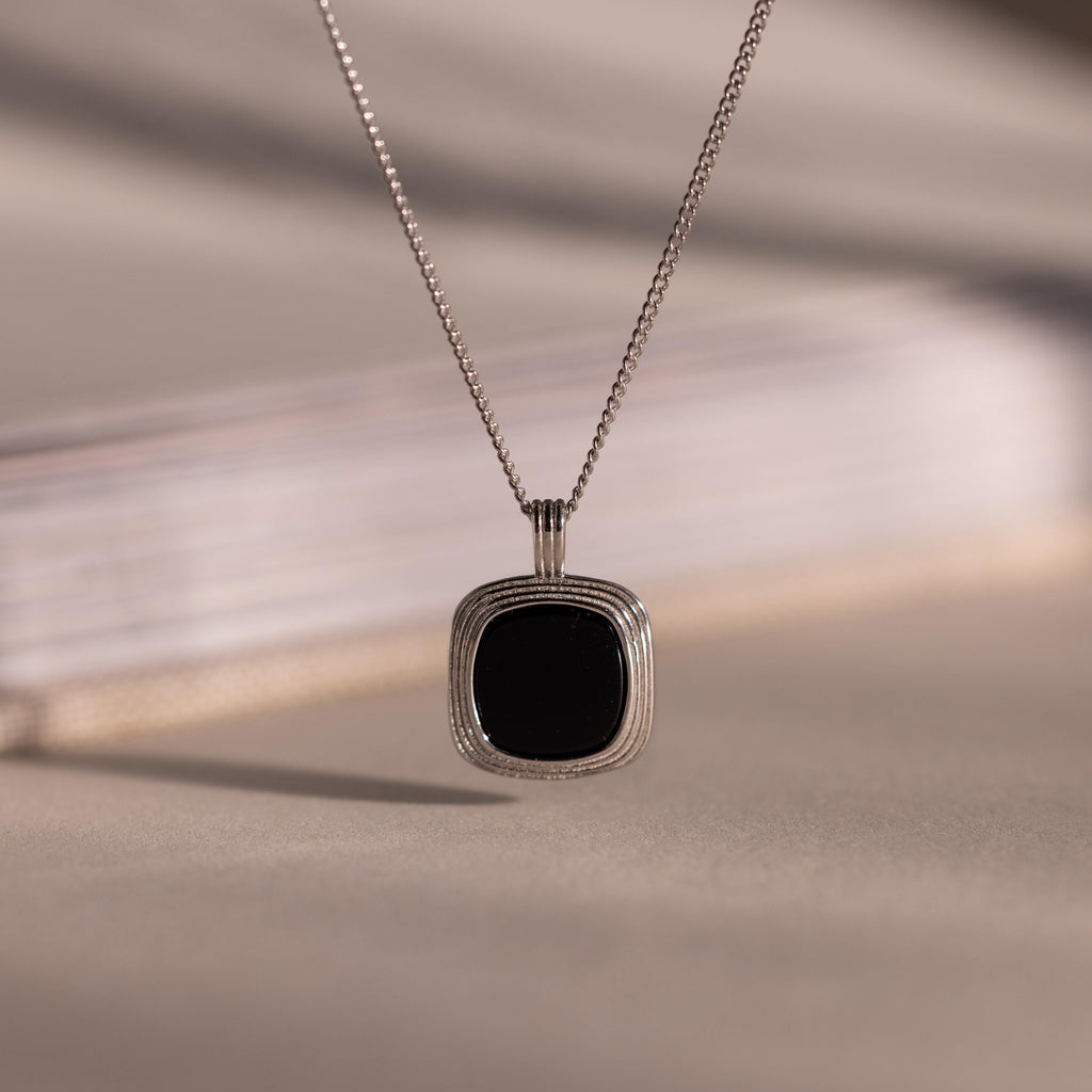 Square Onyx Necklace