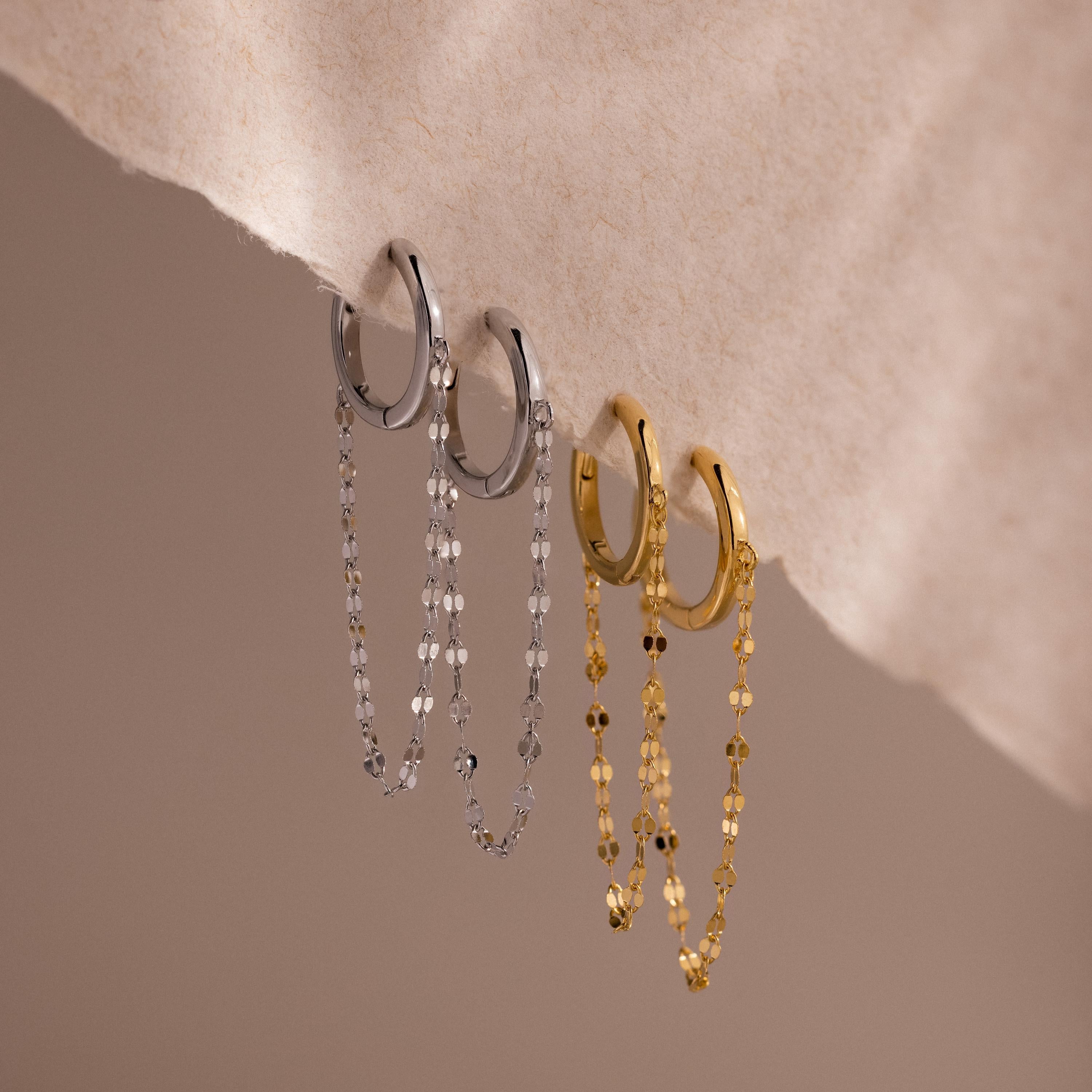 Mirror Chain Huggies