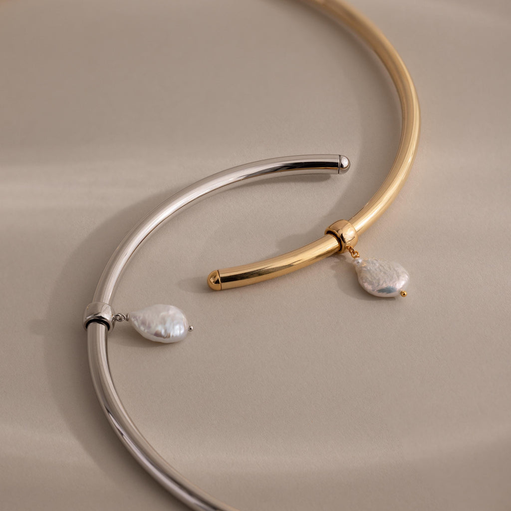 Pearl Cuff Choker Necklace
