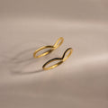 Onyx Chevron Ring Set