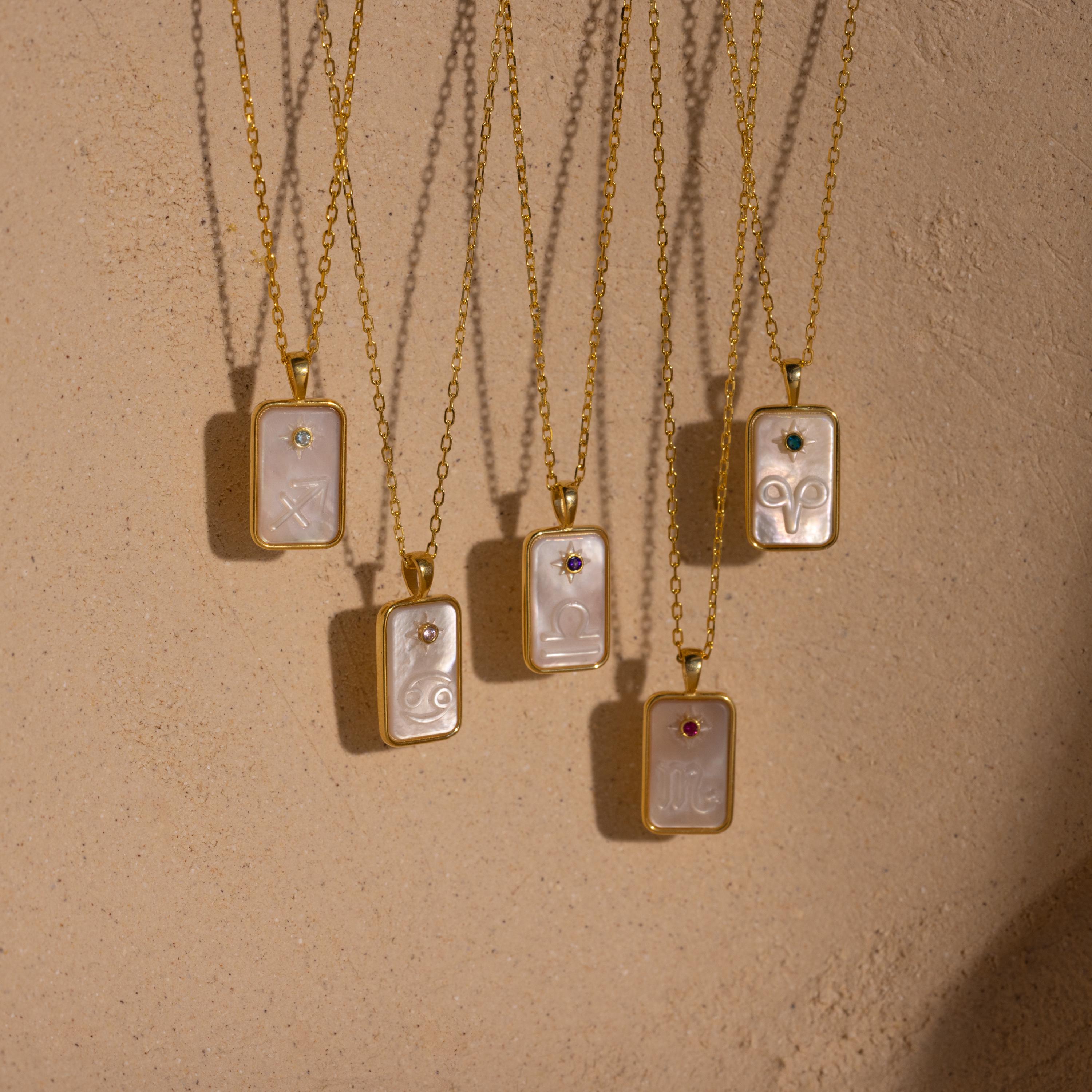 Pearl Zodiac Birthstone Necklace