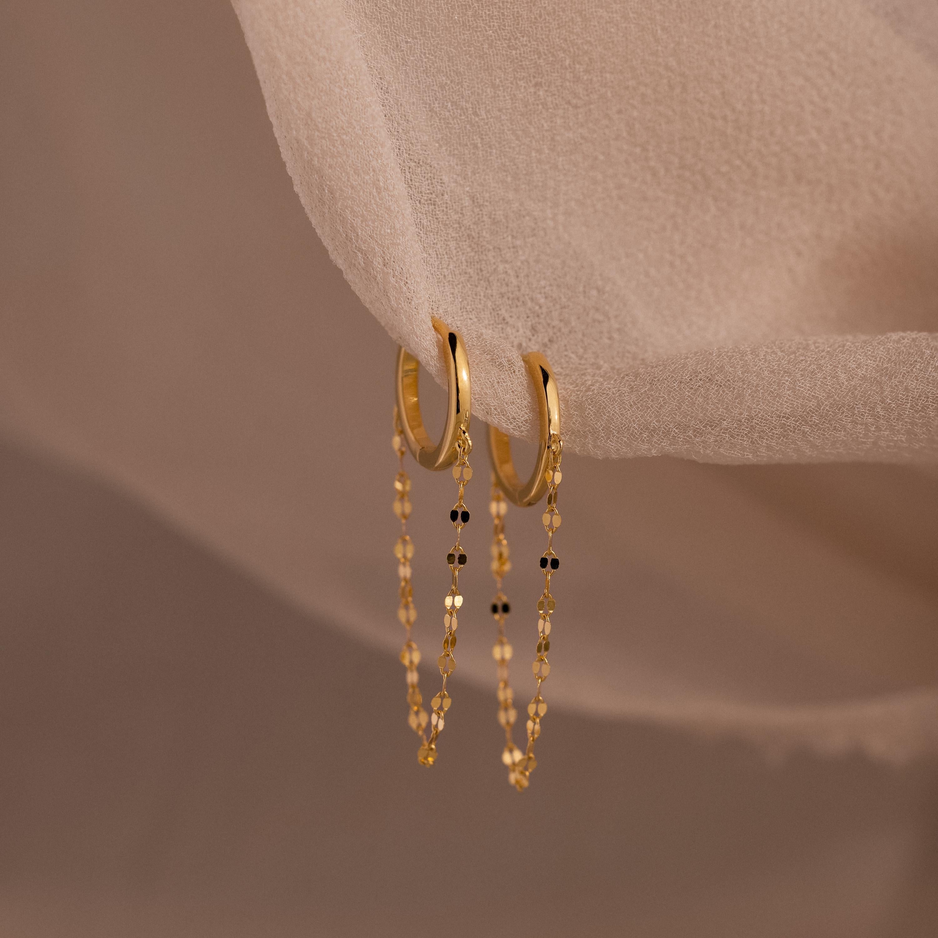 Mirror Chain Huggies