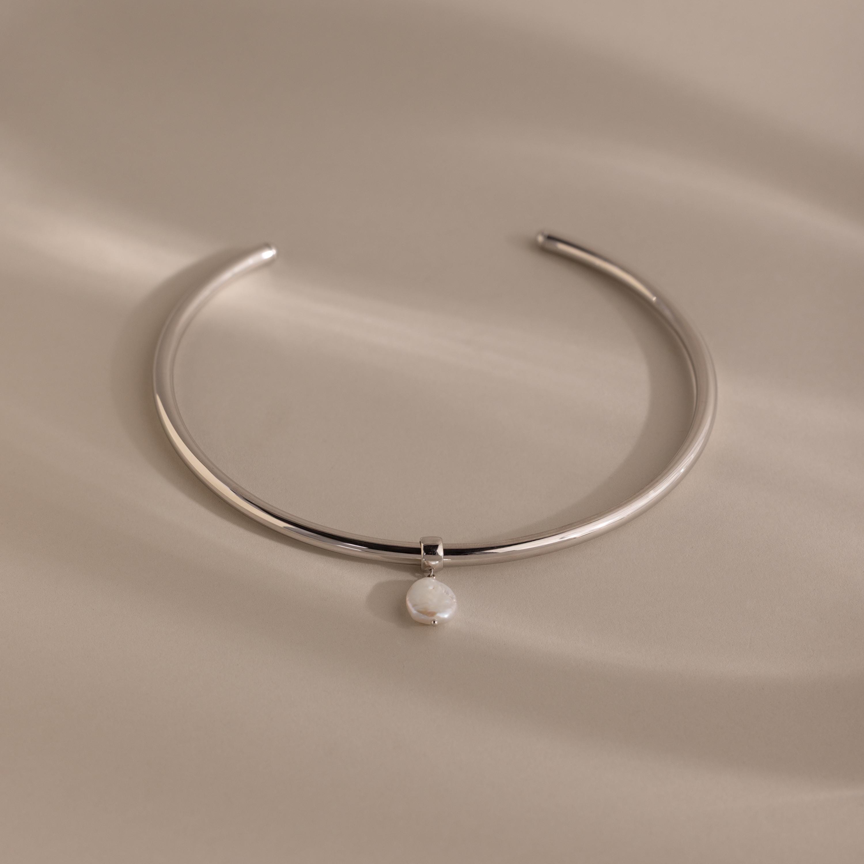 Pearl Cuff Choker Necklace