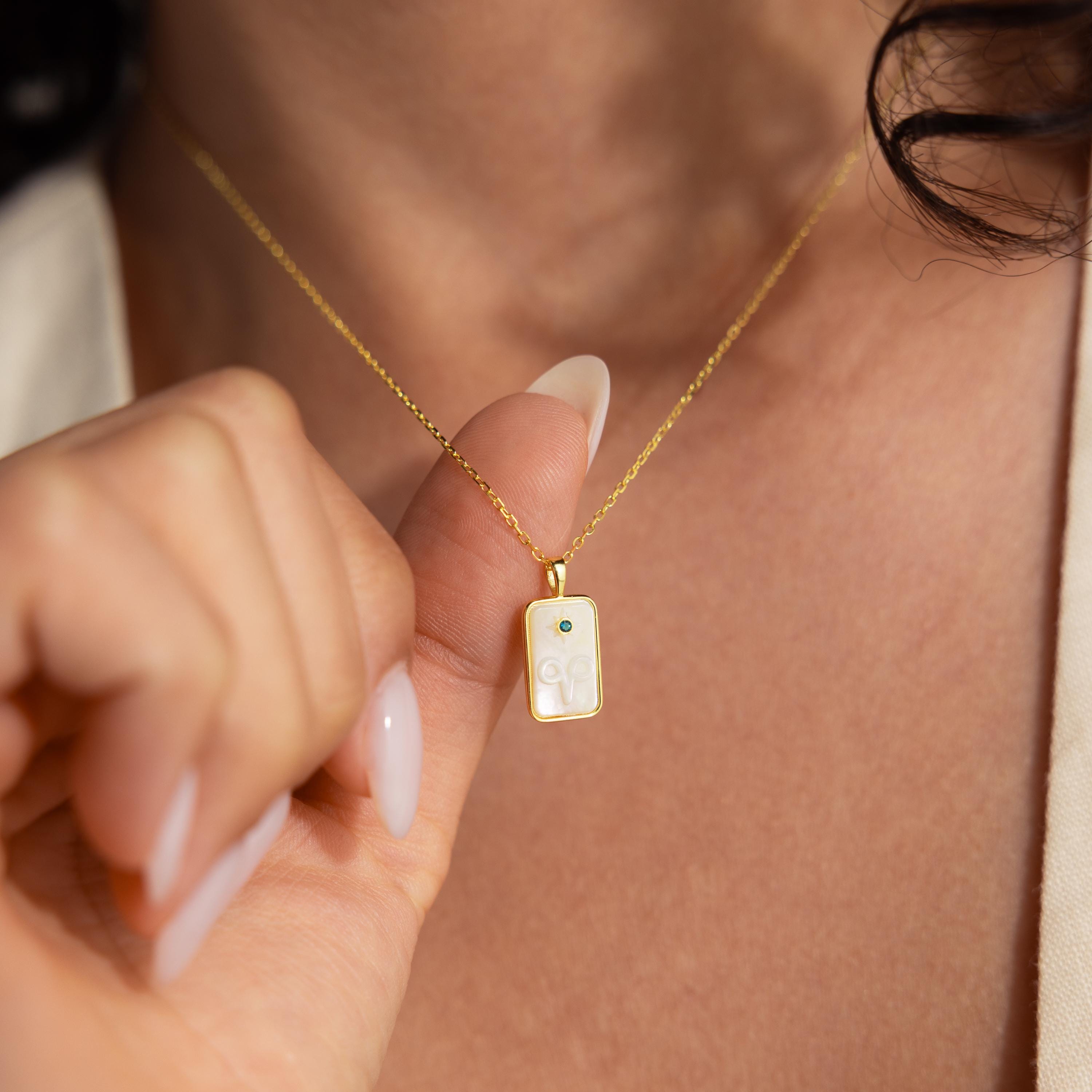 Pearl Zodiac Birthstone Necklace