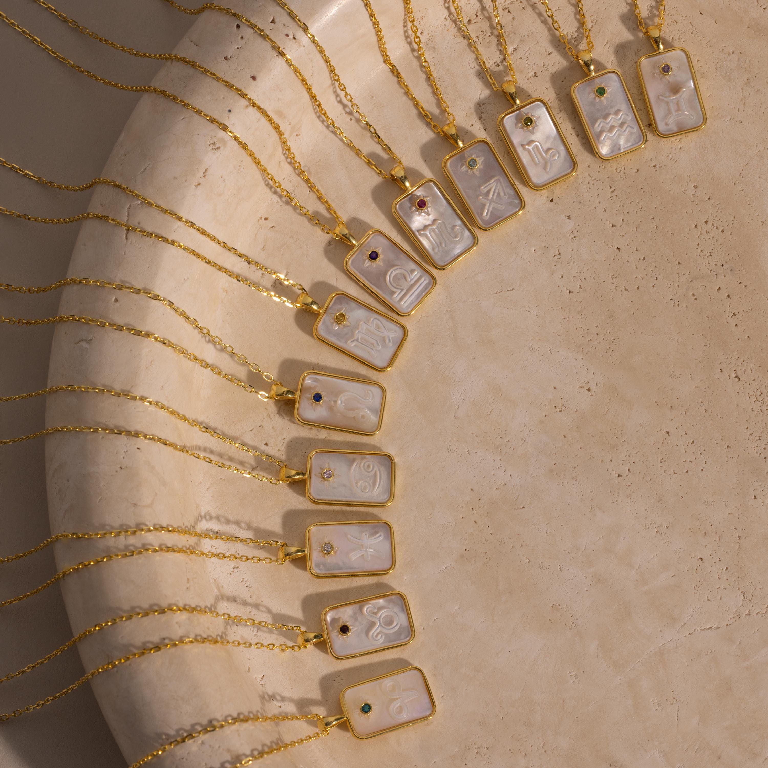 Pearl Zodiac Birthstone Necklace