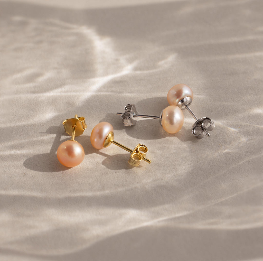 Pink Pearl Studs
