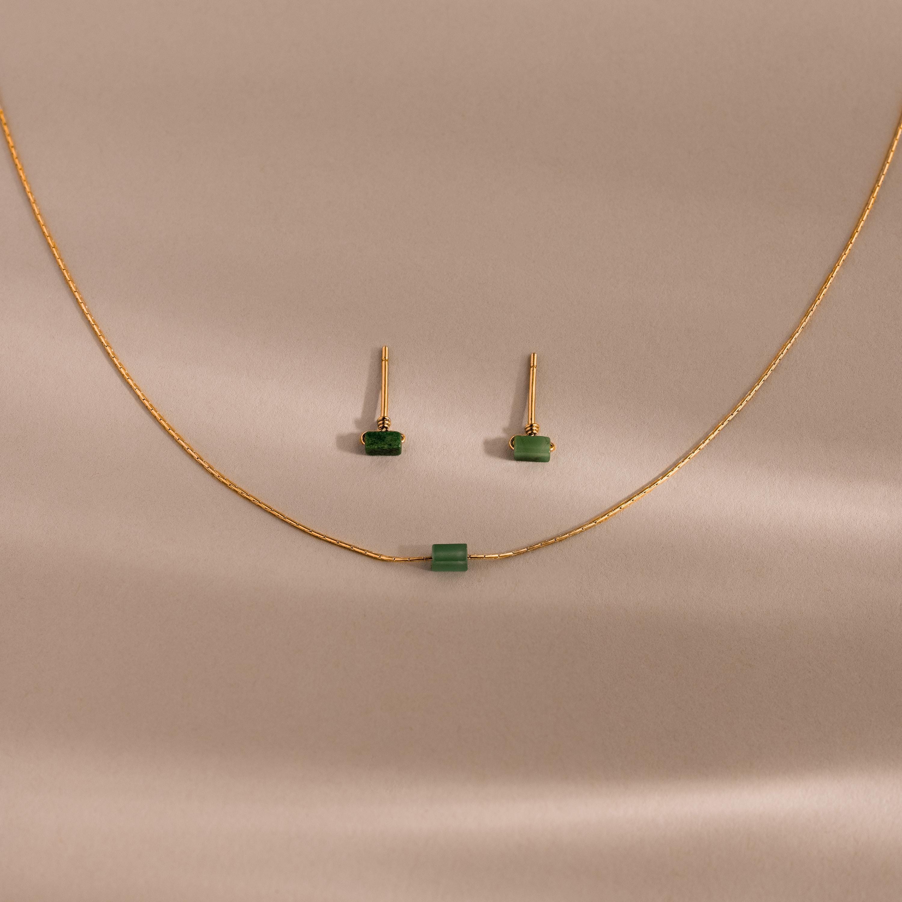Jade Bar Jewelry Set