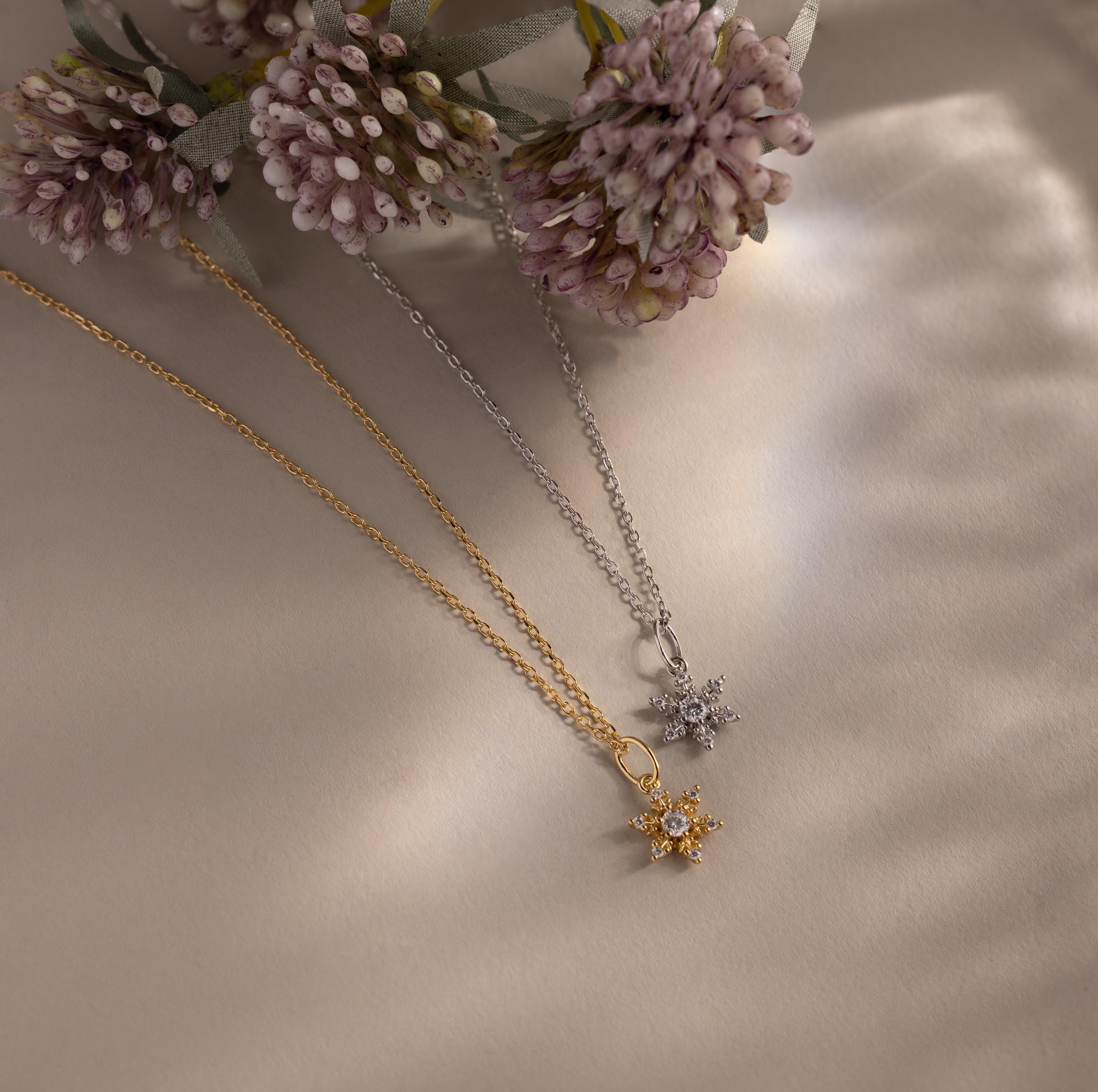 Diamond Snowflake Necklace