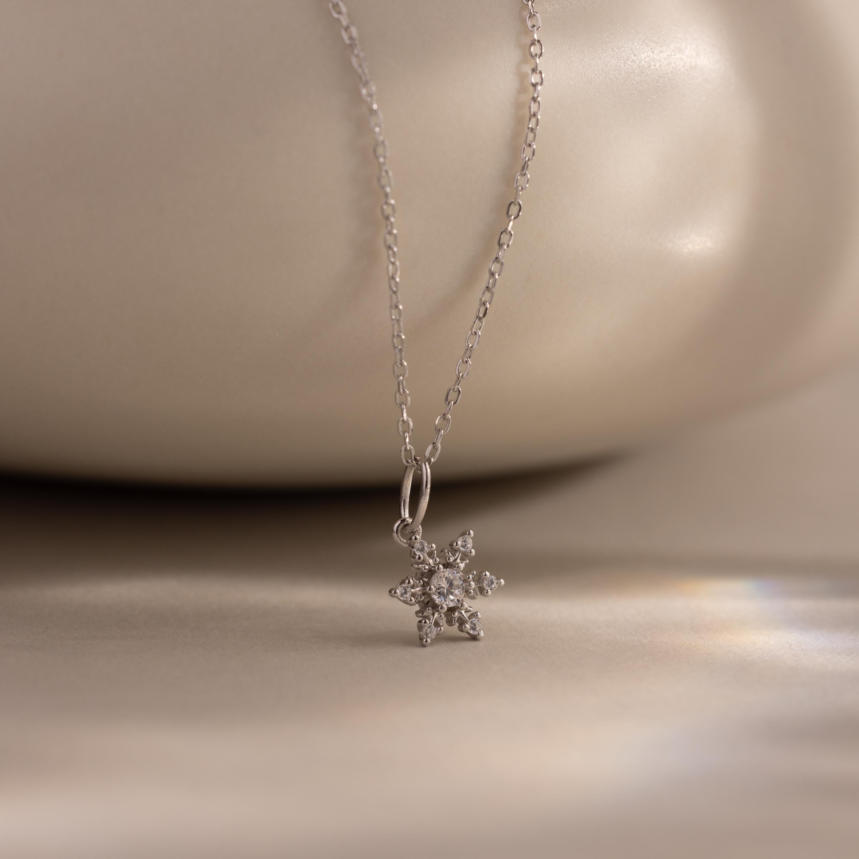 Diamond Snowflake Necklace