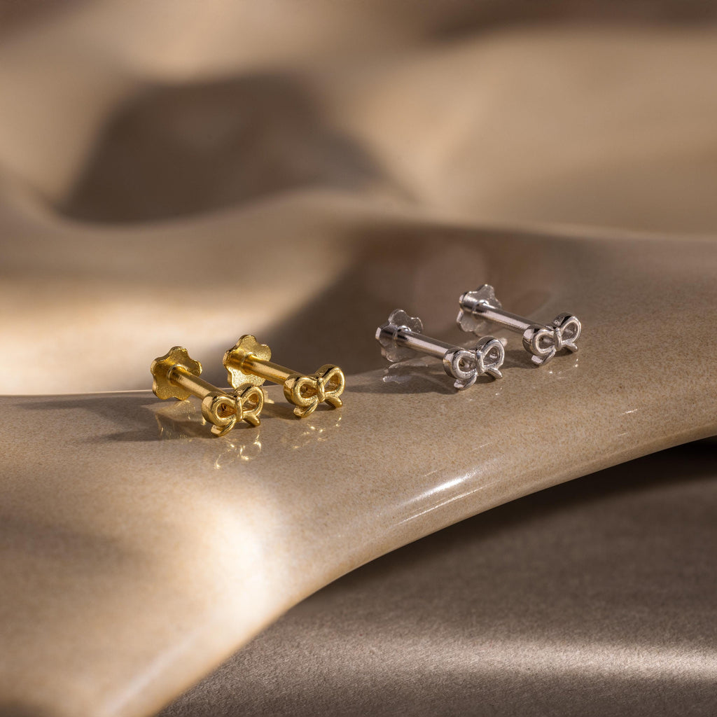 Tiny Bow Flatback Studs