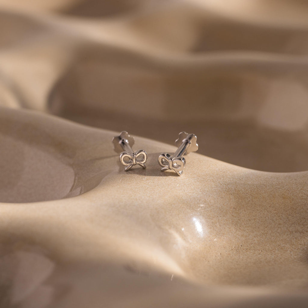 Tiny Bow Flatback Studs