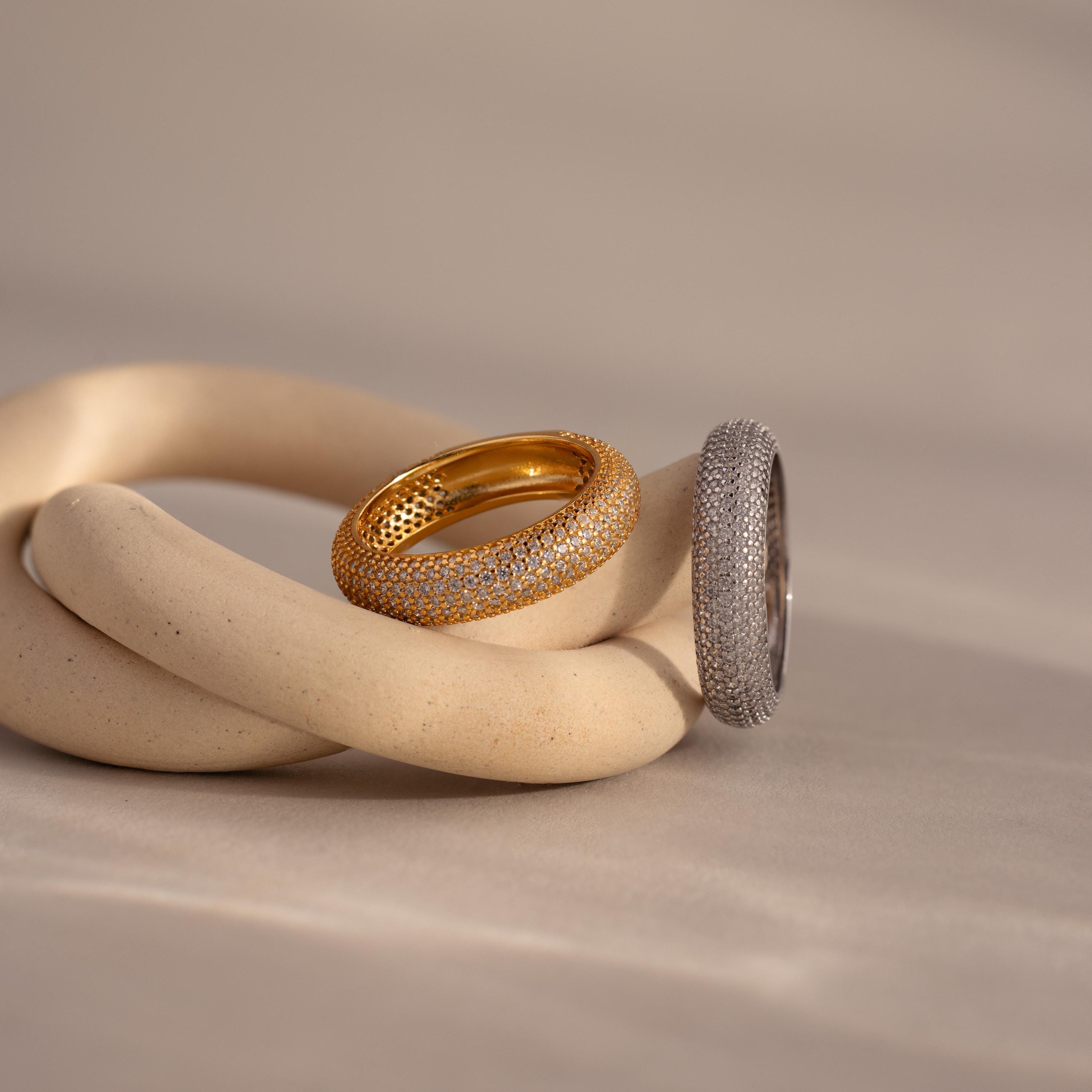Bold Pave Stacking Ring