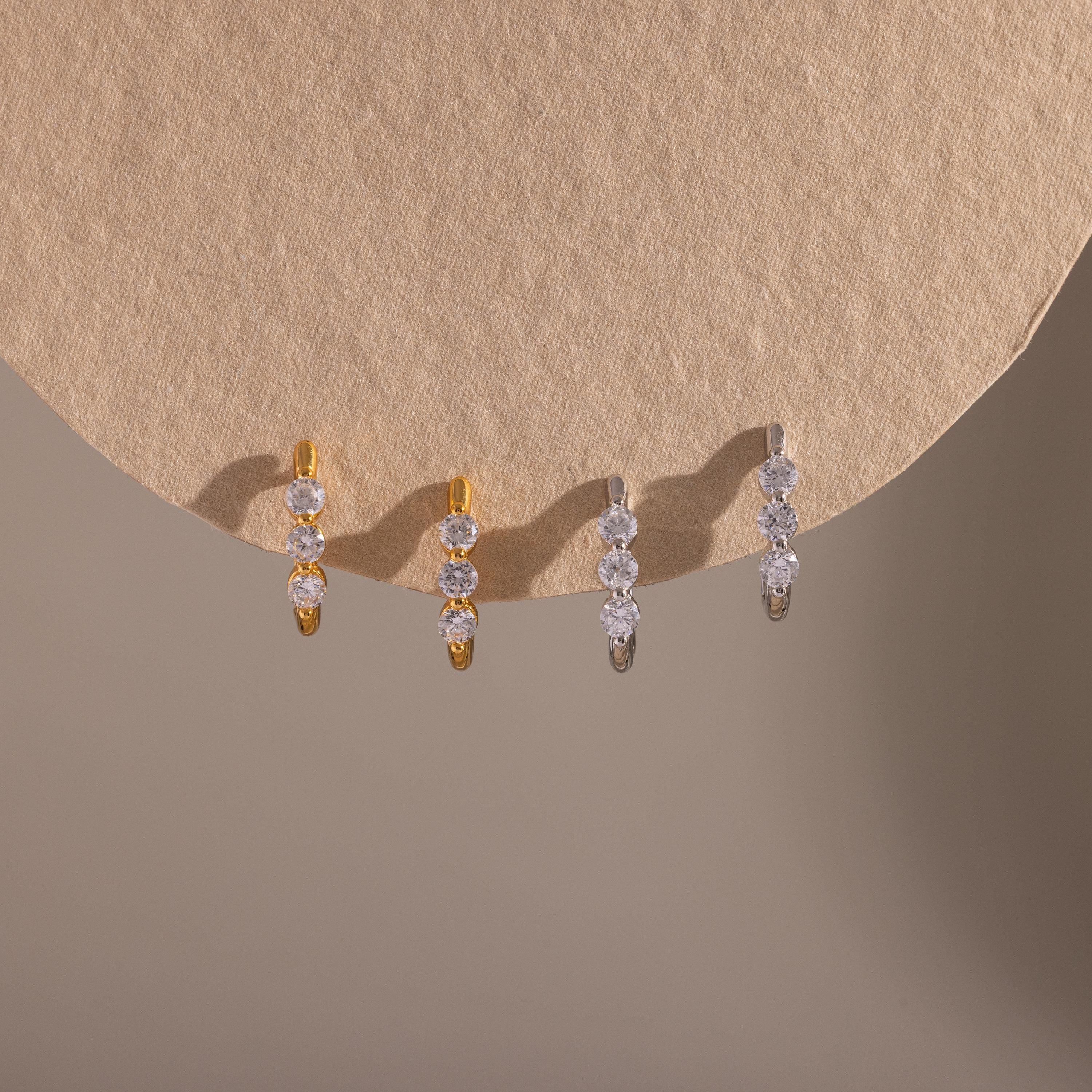 Lace Diamond Hoops