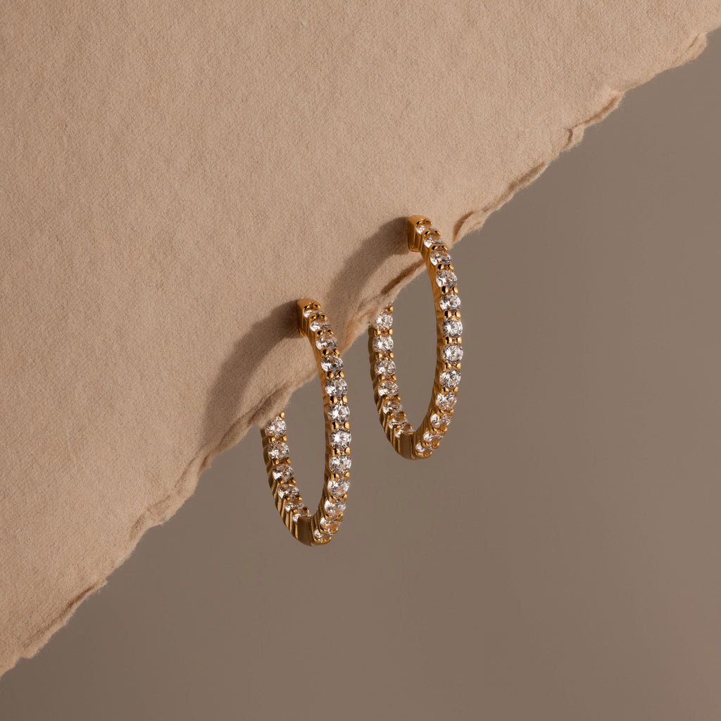 Inside Out Diamond Hoops
