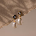 Midnight Pearl Drop Earrings