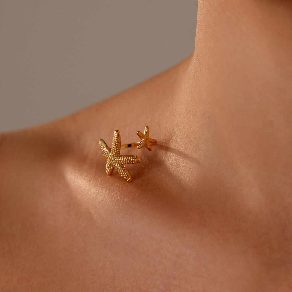Open Duo Starfish Ring