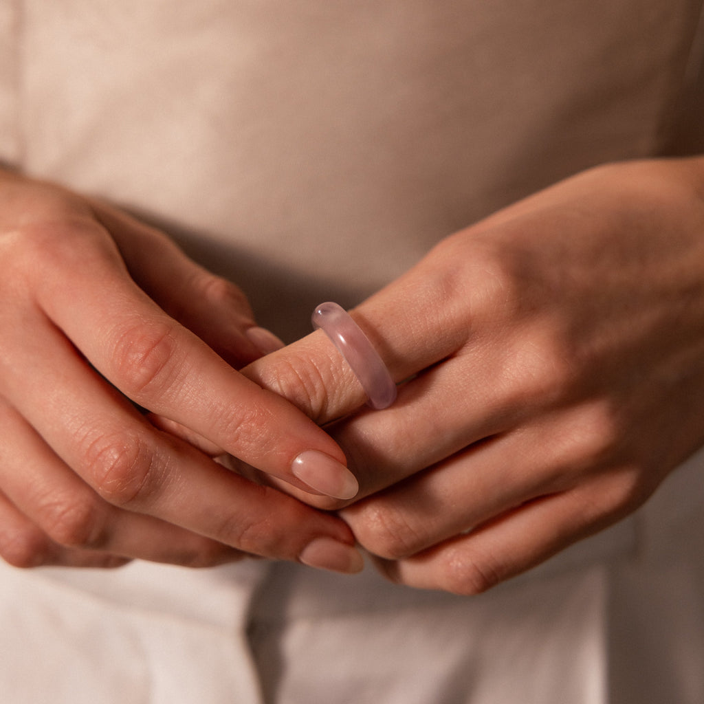 Skinny Lavender Moon Ring