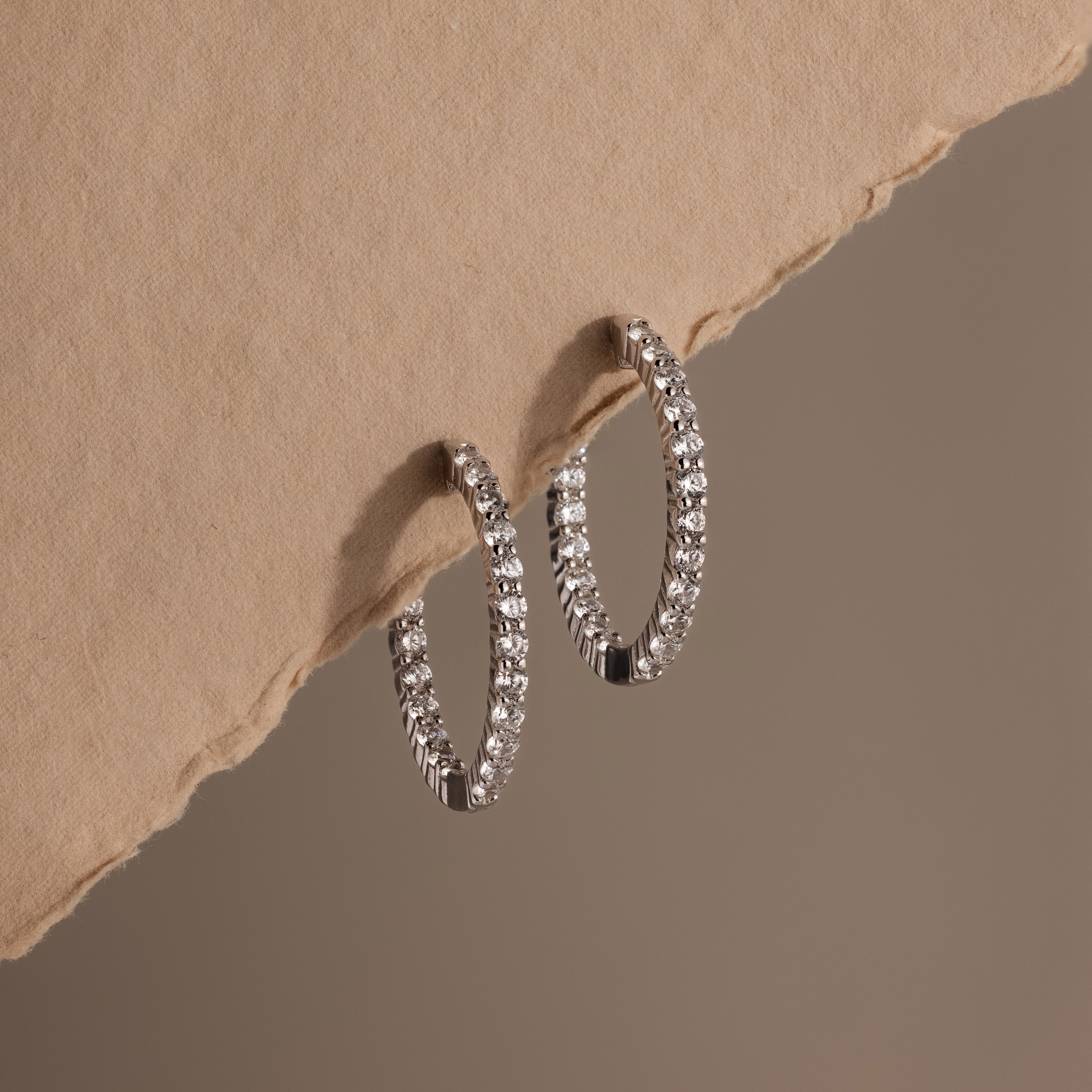 Inside Out Diamond Hoops