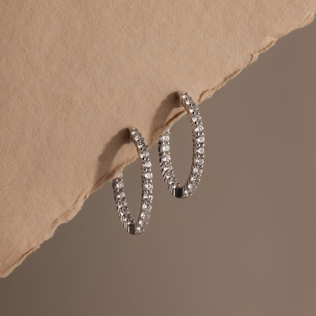 Inside Out Diamond Hoops
