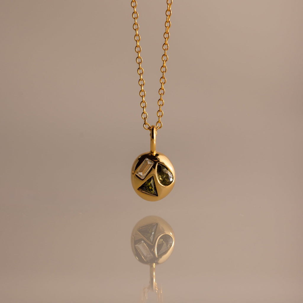 Mixed Birthstone Capsule Necklace