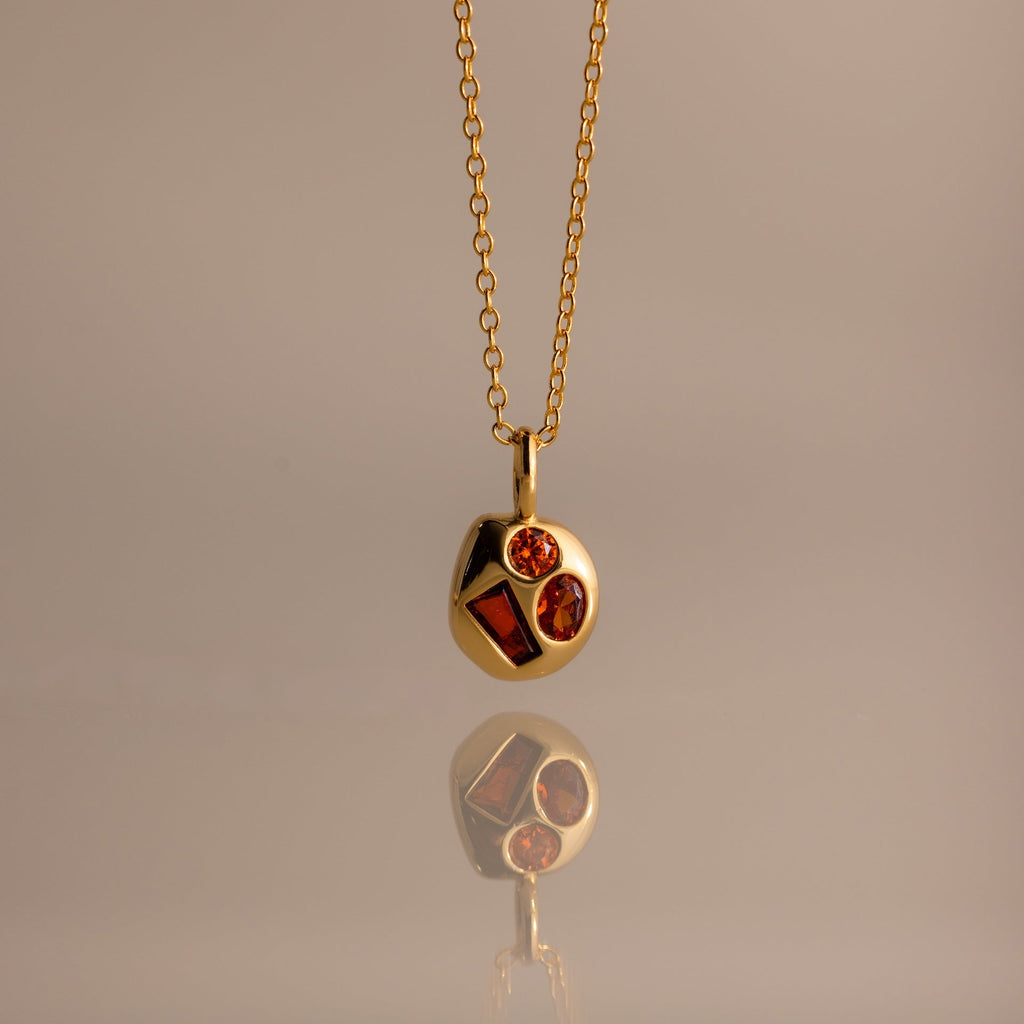 Mixed Birthstone Capsule Necklace