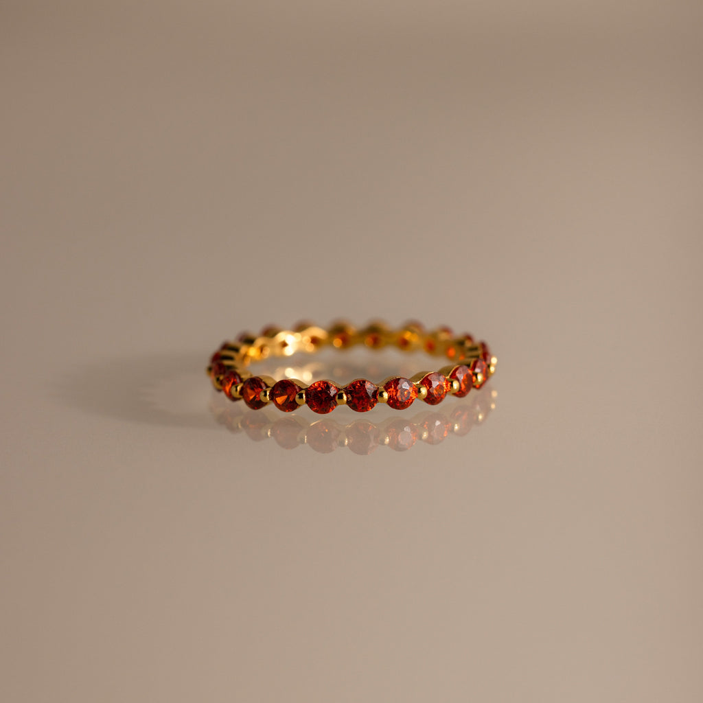 Lace Eternity Birthstone Ring