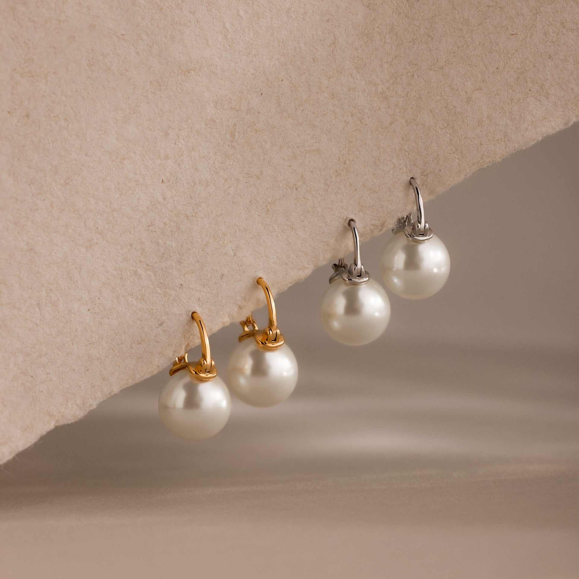 Pearl Dome Drop Earrings