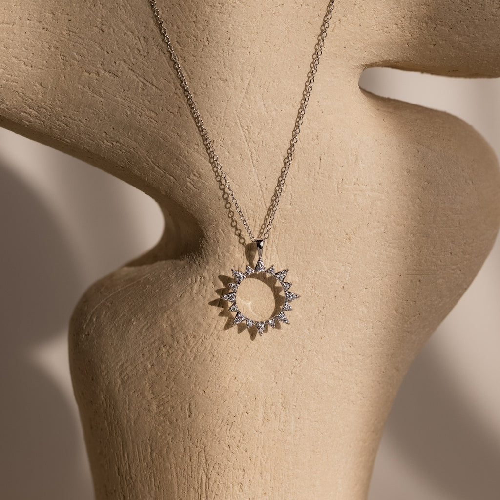 Pave Sun Necklace