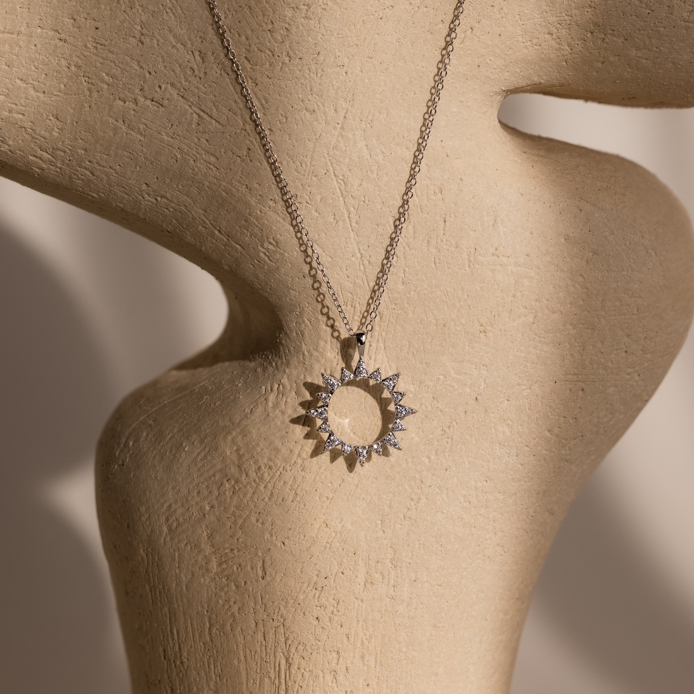 Pave Sun Necklace