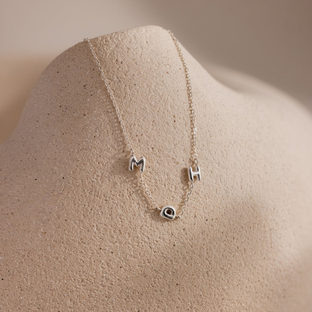 Multiple Bubble Letter Necklace
