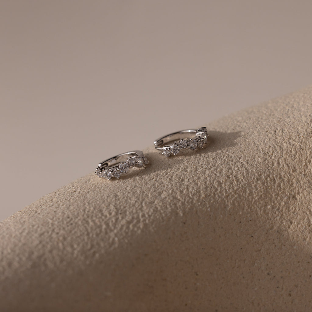 Diamond Cluster Hoops