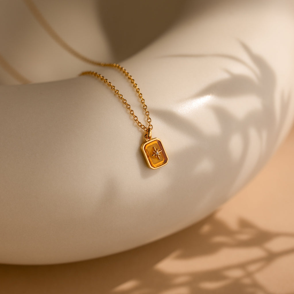 North Star Birthstone Necklace