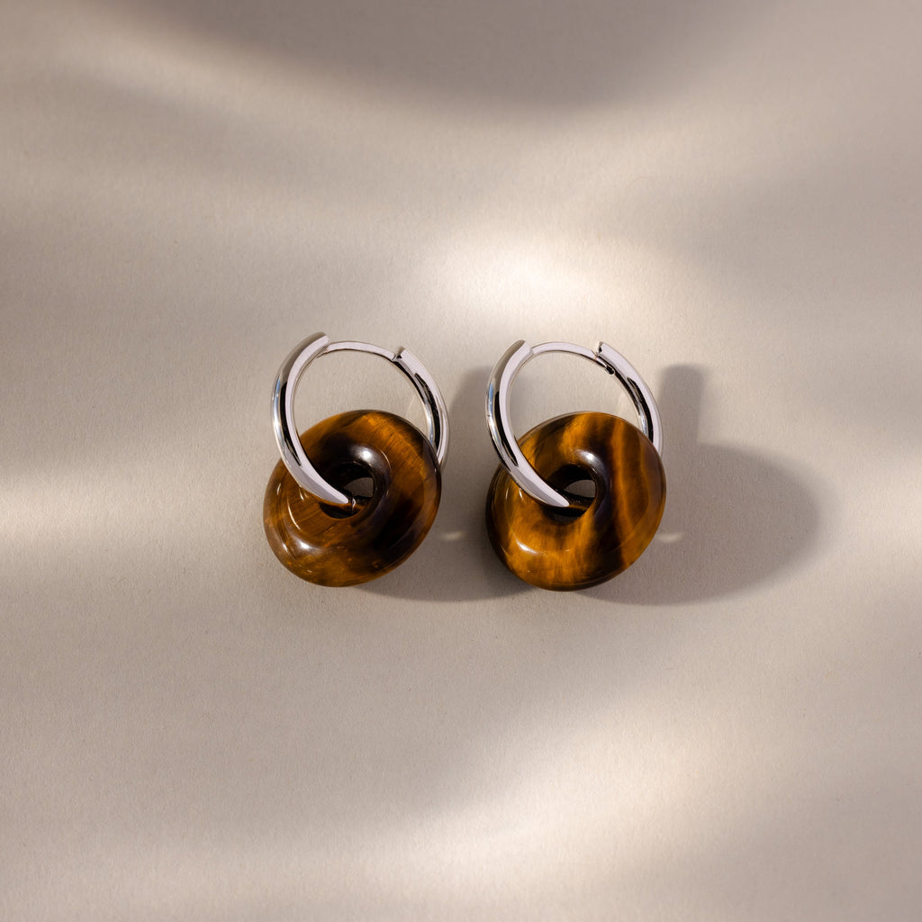 Tiger's Eye Duo Hoops