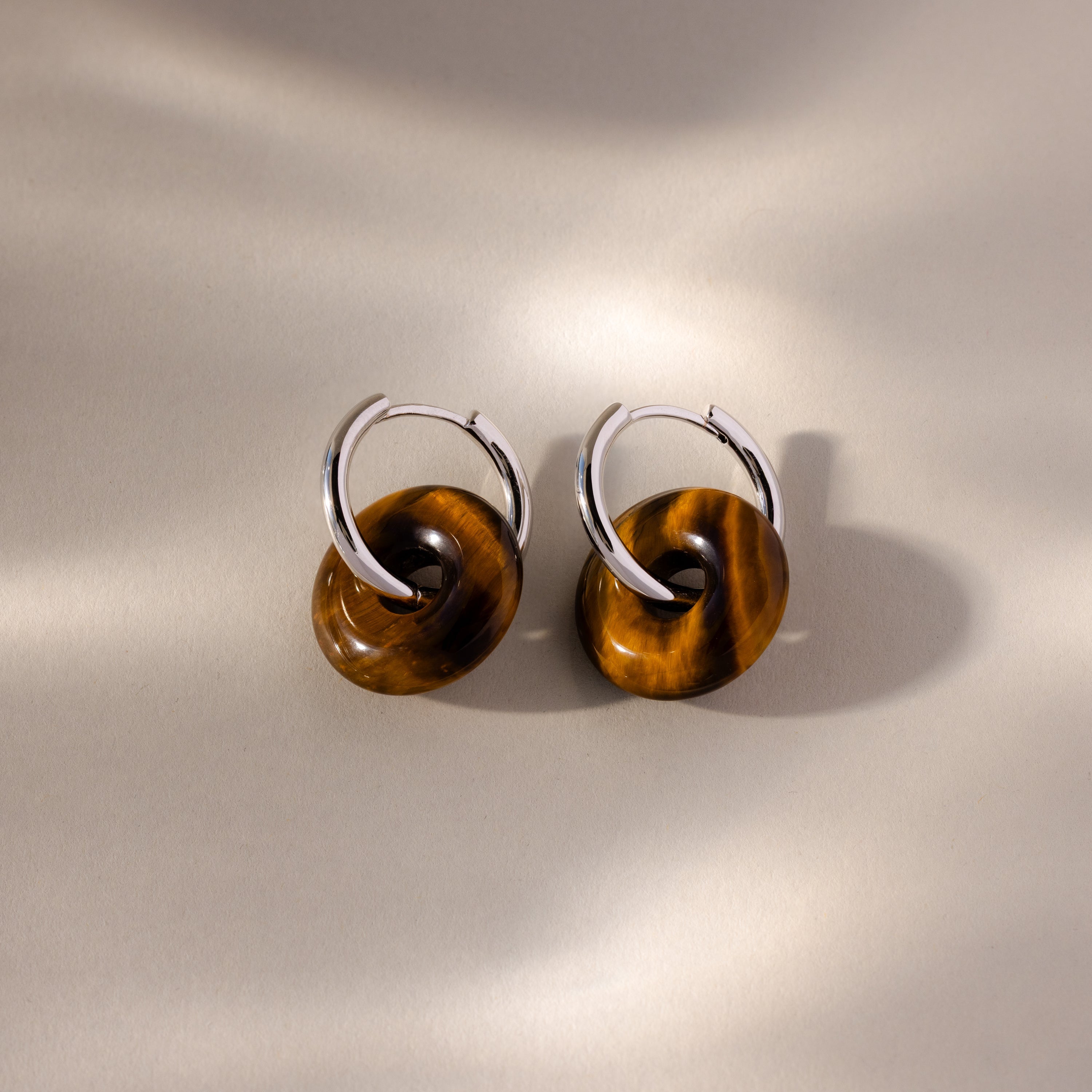 Tiger's Eye Duo Hoops