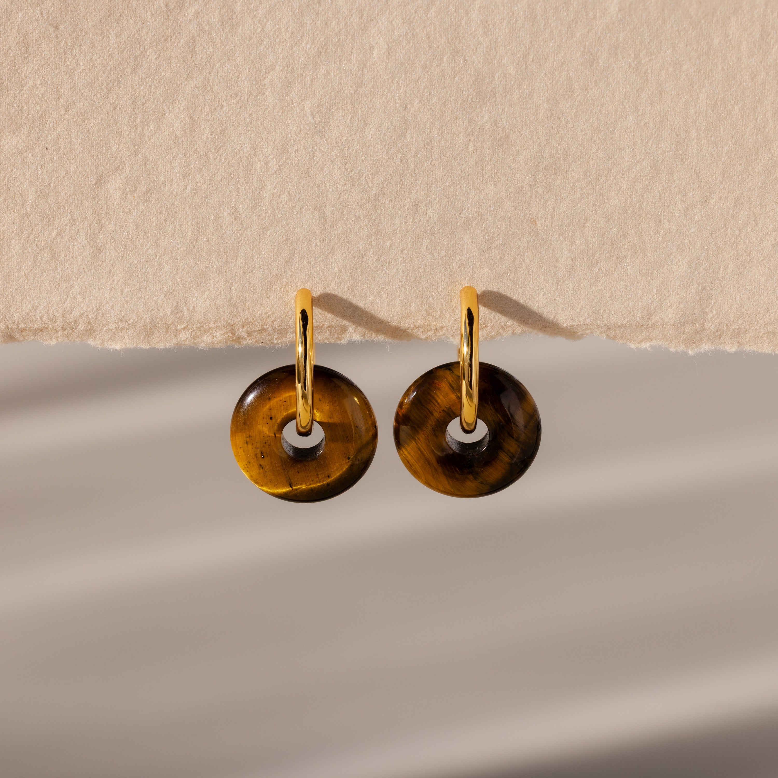 Tiger's Eye Duo Hoops