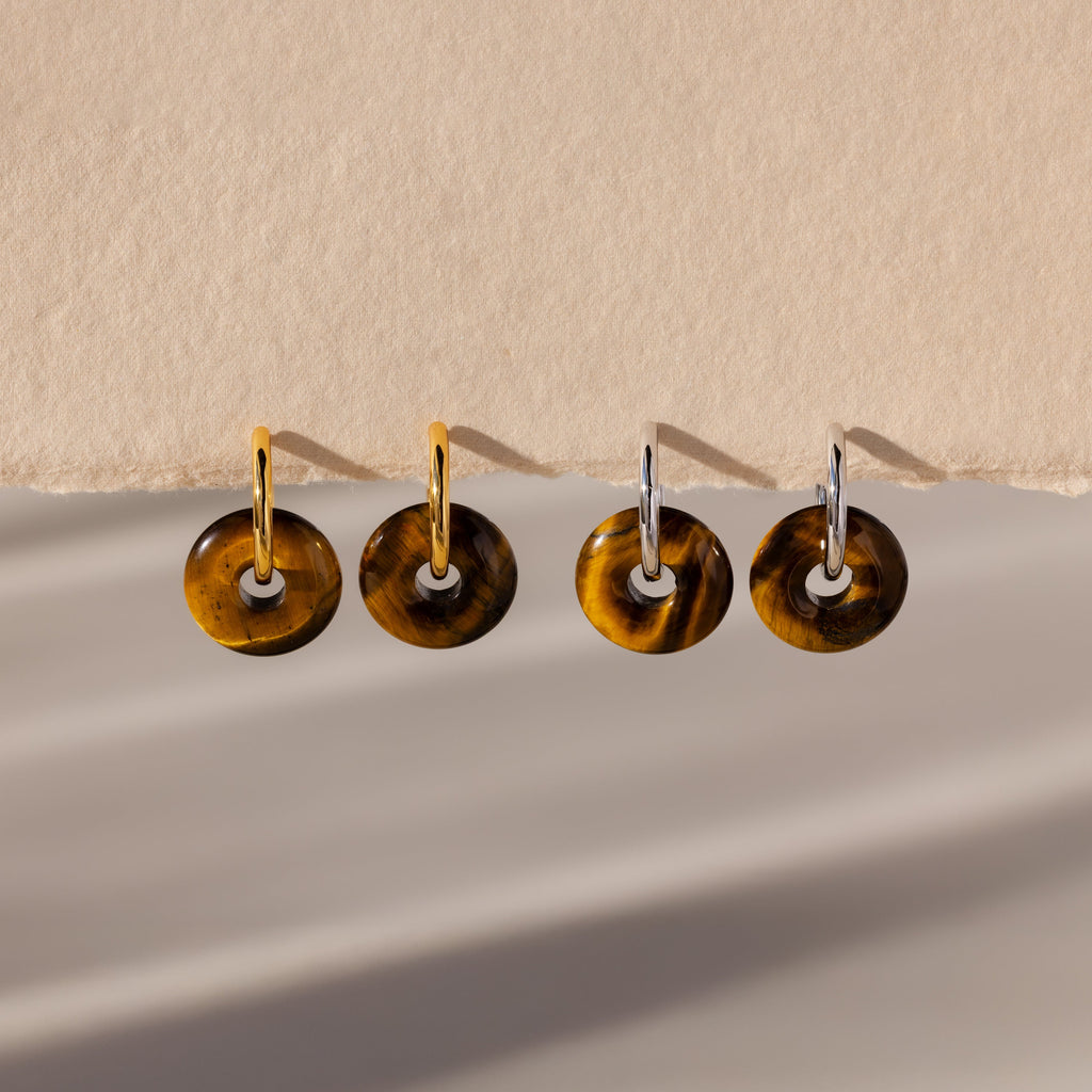Tiger's Eye Duo Hoops