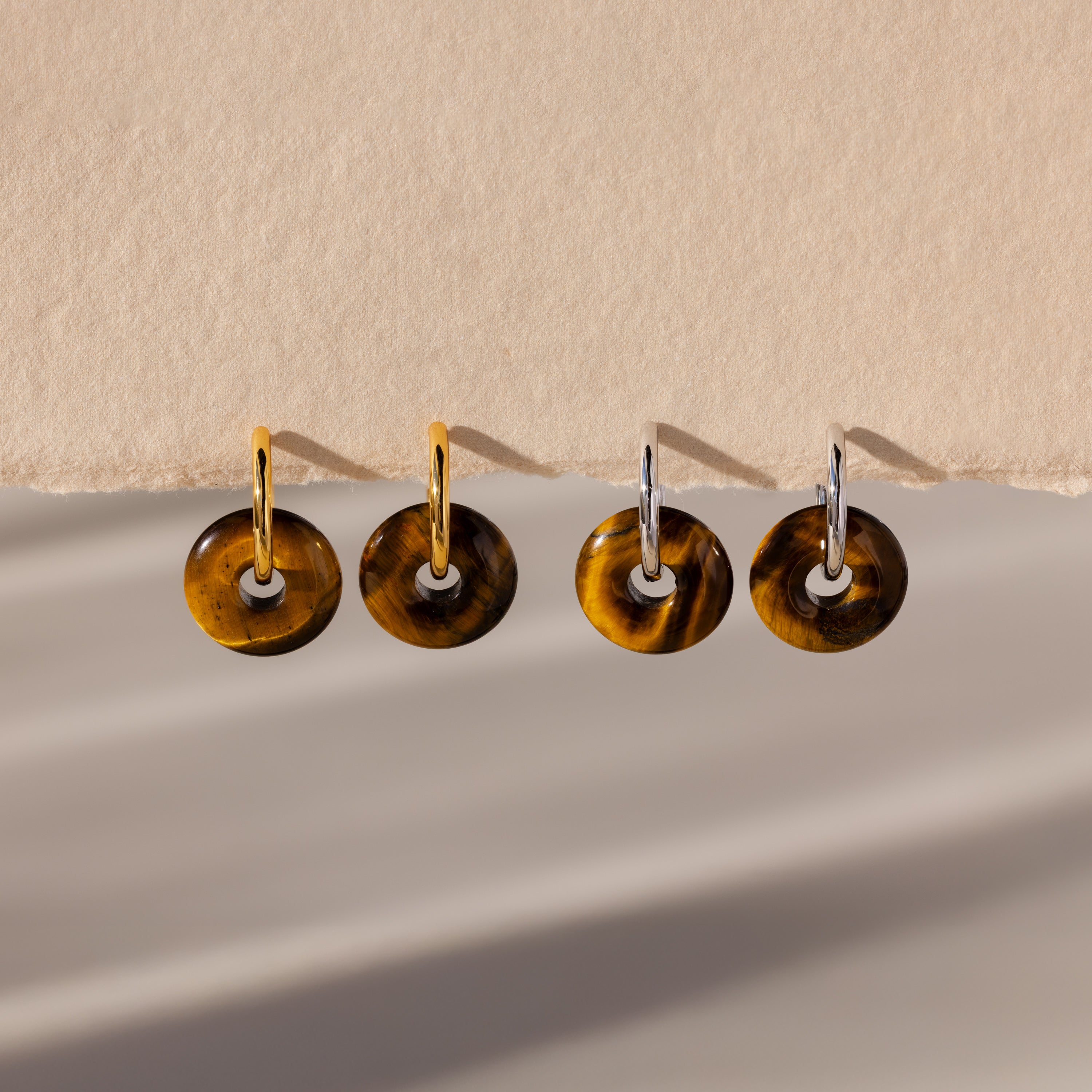 Tiger's Eye Duo Hoops