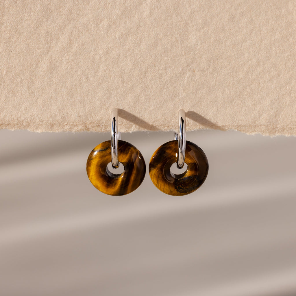 Tiger's Eye Duo Hoops