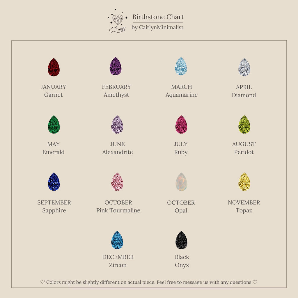 Multiple Teardrop Birthstone Necklace